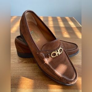 Salvatore Ferragamo Brown Suede Moccasin 10D